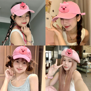 Mũ Hồng Nữ Mũ Bóng Chày Dễ Thương Mũ Nồi Hàn Quốc Thời Trang Mùa Hè Chống Nắng Rỗng Mũ Top