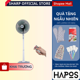 Quạt điện đứng sharp có điều khiển chính hãng malaysia, quạt mát công suất mạnh 3 mức gió pj-s40rv-lg - hapos official
