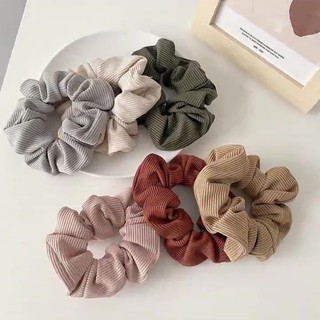 Dây buộc tóc scrunchies màu pastel trơn cao cấp iLita set cột tóc dễ thương sang trọng