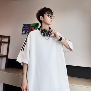 Áo thun trơn phối 2 sọc thể thao