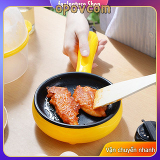 Opovcomegg Chảo trứng gia đình Chảo trứng hấp Mini Chảo trứng điện nhỏ