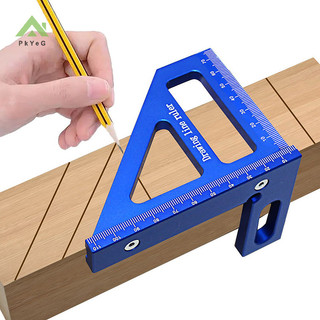 Pkyeg thợ mộc vuông chế biến gỗ vuông thước nhôm miter tam giác 3d đa góc 45 / 90 độ bố trí thước đo