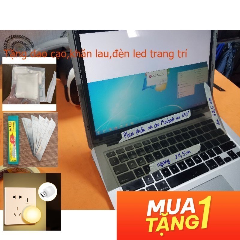 phim phân cực macbook air tặng dao,khăn lau,hướng dẫn dán