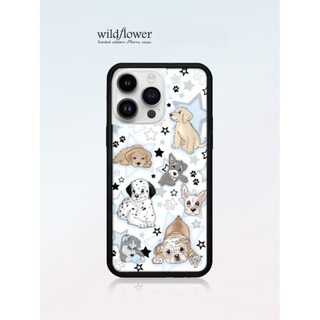 Ốp Điện Thoại Tiệc Wildflower Puppy Cho iPhone 15 14 13 12 Pro Max Vỏ Cứng Silicon Chống Rơi Ốp Lưng Chống Sốc