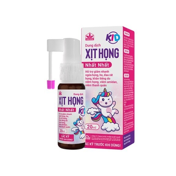 Xịt Họng Nhất Nhất - Giúp Giảm Ho, Giảm Đau Rát, Ngứa Họng - Chai 20 ml
