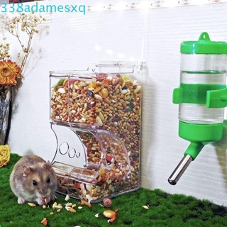 Adamesxqb Hộp đựng thức ăn cho thỏ trong suốt, Hộp đựng thức ăn cho thỏ chống lật trong suốt, Hamster bằng nhựa thực tế có thể nạp lại Bộ nạp tự động Nhím