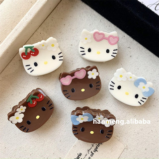 Mini Hai Mặt Retro kt Mèo Acrylic Nhỏ Lấy Kẹp Tóc Lấy Nổ Kẹp Hoạt Hình Dễ Thương Kẹp Tóc