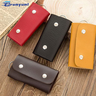 Còn hàng! Nam Nữ Chìa Khóa Túi Mini Đơn Giản 6 Vòng Chìa Khóa Nút Đóng Cửa Túi Bảo Quản Thời Trang