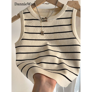 DannieWan áo sơ mi nữ áo kiểu hàn quốc Tối giản thông thường ins Tinh tế WCS2450DMA 22Z240527