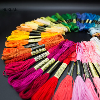 Huxuan 24 / 100 / 50 cross stitch cotton thêu chỉ flos may xiên thủ công rft