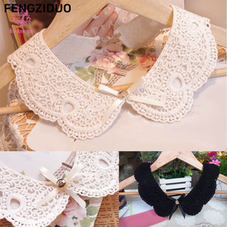 Fengziduo Áo sơ mi giả ren sang trọng dành cho nữ