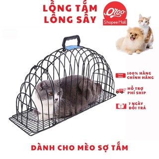 Lồng tắm + Lồng Sấy cho mèo Orgo sơn tĩnh điện