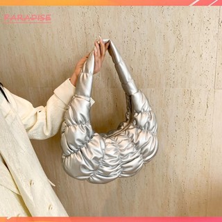 [Paradise1.vn] Ví Tote đám mây dành cho nữ Túi đeo nách xếp ly PU dung tích lớn dành cho du lịch ngoài trời
