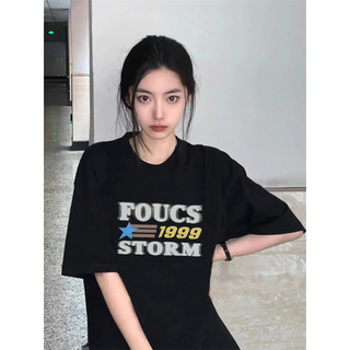 XUANMO Local brand áo thun phông form rộng 100% cotton BIG SIZE Size Lớn Áo Thun Nữ 2024 Phong Cách Mới Thời Trang Đơn Giản Rời Áo Thun Mùa Hè Thoáng Khí Mỏng Tay Ngắn Top