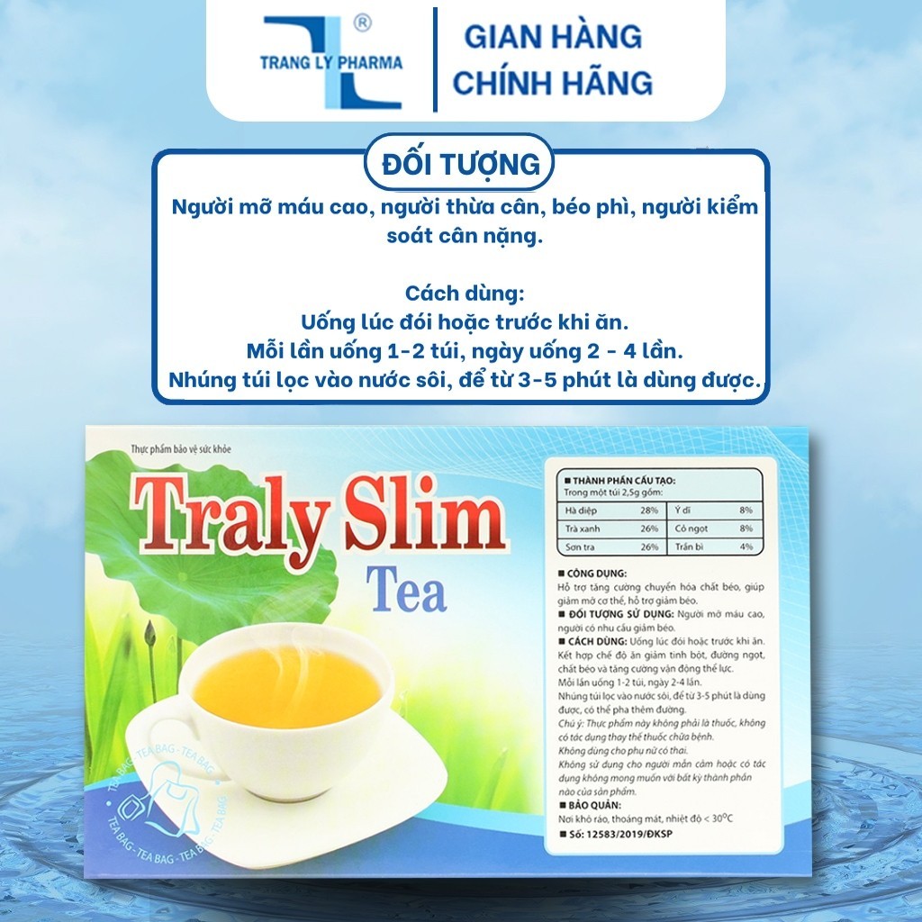Trà Giảm Cân Traly Slim Tea - Vị Thanh Mát, Eo Thon Dáng Đẹp