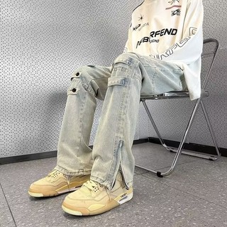 Senchi Jeans Xu Hướng Mùa Hè Thanh Niên Nhật Bản Chân Thẳng Phổ Biến Phù Hợp Với Quần Thời Trang