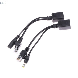 Cáp sdhi poe nguồn điện thụ động qua ethernet cáp chuyển đổi poe splitter rj45 đầu phun cung cấp điện cáp 12-48v cho máy ảnh