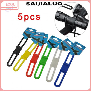 Saijialuo 5 bộ dây đai lắp đặt đèn xe đạp leo núi linh hoạt, dễ sử dụng