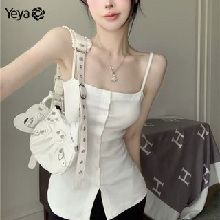 Áo vest nữ kiểu Pháp YEYA Áo vest yếm bó sát và mỏng gợi cảm mặc bên ngoài màu trơn Áo vest đơn giản