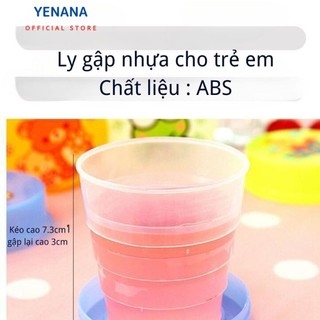 Cốc Nhựa Gấp Gọn Hoạt Hình Có Nắp Đậy - Ly Uống Nước Xếp Gọn Du Lịch