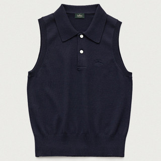 Hàng sẵn có Hàn Quốc Tám Mông Cổ Polo Không Tay Ve Áo Cotton Nguyên Chất Dệt Kim Phiên Bản Hàn Quốc Áo Vest Sang Trọng Slim-fit