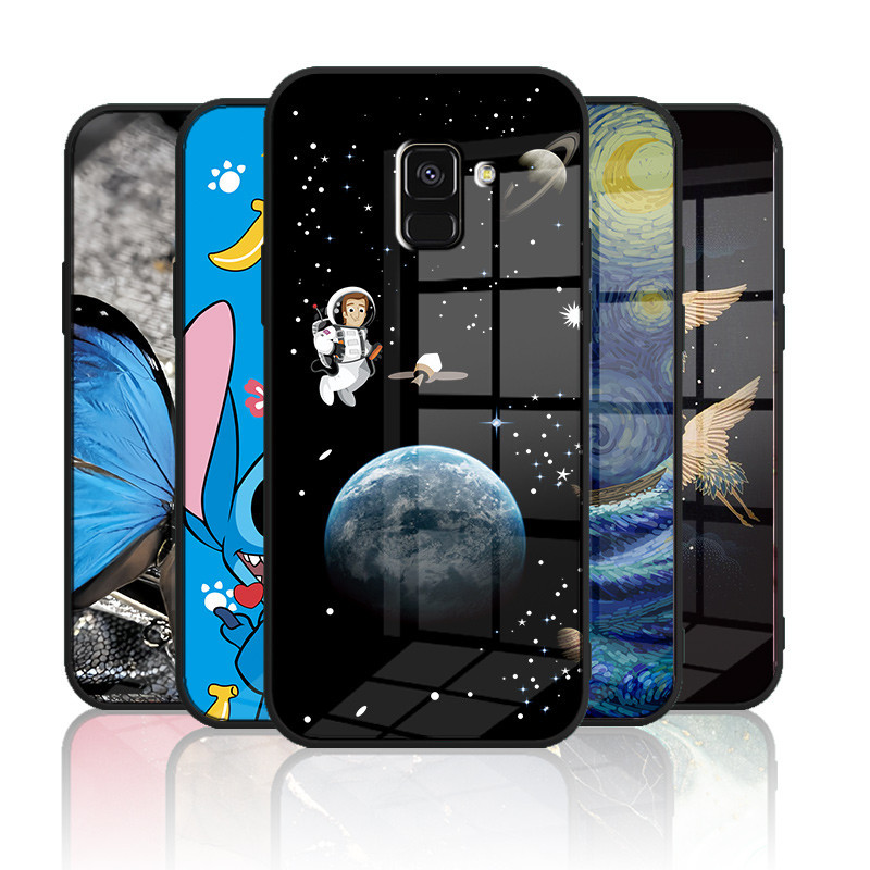 Ốp Kính Cường Lực Samsung galaxy A5 2018 / A6 2018 / A8 2018 / A8 plus 2018 / J6 2018 Ốp điện thoại 