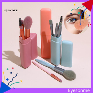 Mắt 5 Cái / bộ Ứng Dụng Rộng Bàn Chải Nền Cho Mặt Dạng Bột Phấn Mắt Bộ Bàn Chải Di Động
