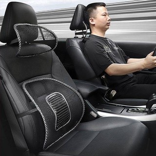 Car Back Cushion Lumbar Support Pillow Cushion Breathable Waist Pad Headrest Office Chair Summer Seat Car Waist Support Lumbar Support CvWs