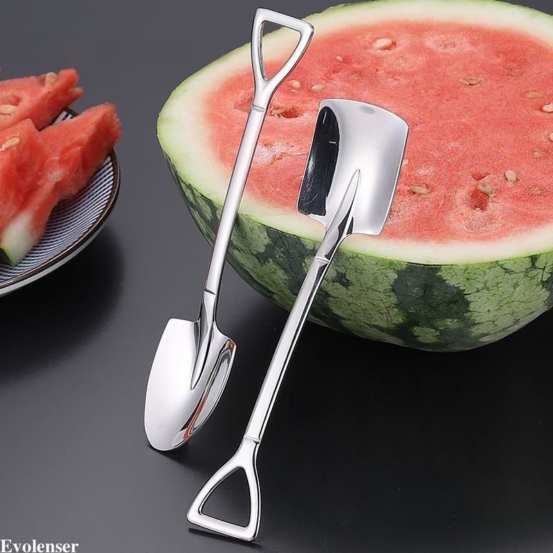 ✨✨Thìa xẻng bằng thép không gỉ dày, muỗng thìa xẻng ăn kem đồ trắng miệng