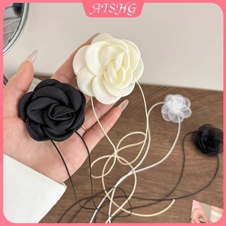 AISHG Vải Vòng Cổ Hoa Nữ Ngọt Ngào Cá Tính Hoa Hồng Choker Phụ Kiện Thời Trang