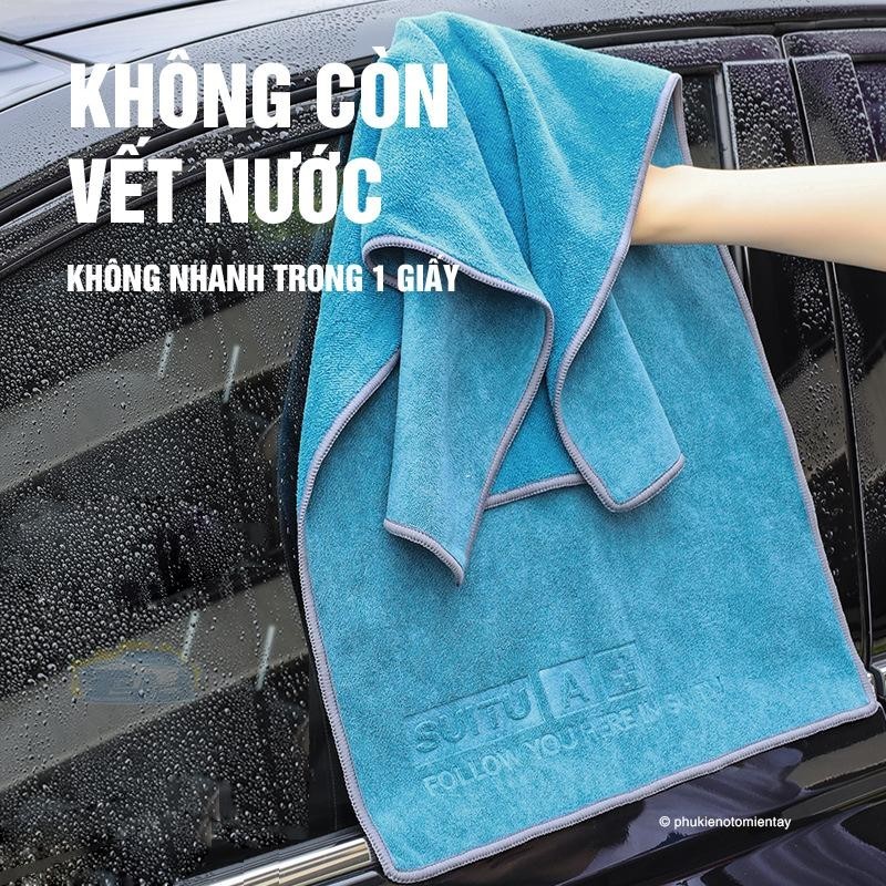 Khăn Lau Ô tô Cao Cấp Khổ Lớn Mềm Mịn Thấm Hút Tốt Lau Xe Lau Kính Nội Thất Ô tô Kích Thước Lớn 60 x 160 cm 3