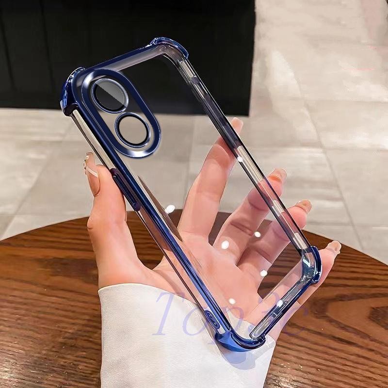 Ốp lưng OPPO A17 A17K Vỏ điện thoại trong suốt chống rơi bốn góc SJDK
