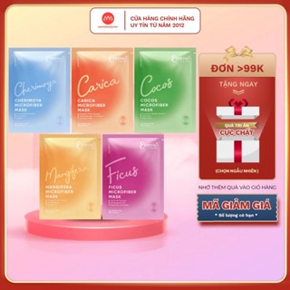 Mặt nạ Emmie by Happy Skin Microfiber 28g - lẻ miếng mặt nạ dừa emmié mask giấy dịu da chính hãng