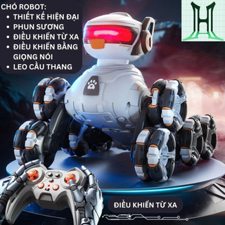  Đồ Chơi Chó Robot Điều Khiển Từ Xa 8 Bánh Xoay 360 Độ Có Đèn chạy drift Tạo Khói Bằng Hơi Nước Vượt Mọi Địa Hình T30 