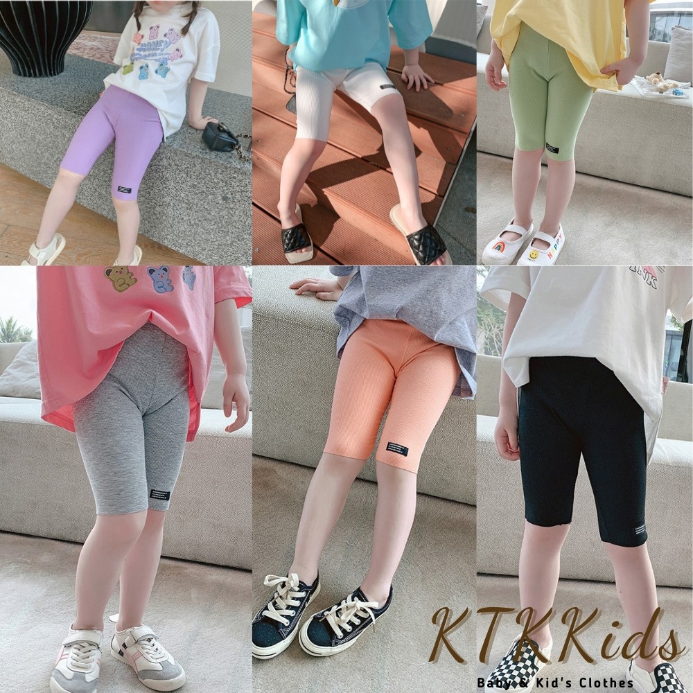 Quần legging đùi mùa hè tiện lợi cho bé, quần legging đùi bé gái siêu đẹp dễ thương