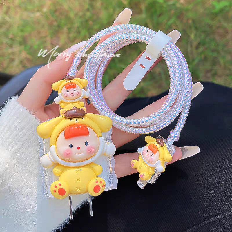 Xiaomi 33W 90w 120w Bảo vệ cáp sạc Purin dễ thương Vỏ bảo vệ sạc XIAOMI 10 / Redmi K30 Pro / Redmi 1