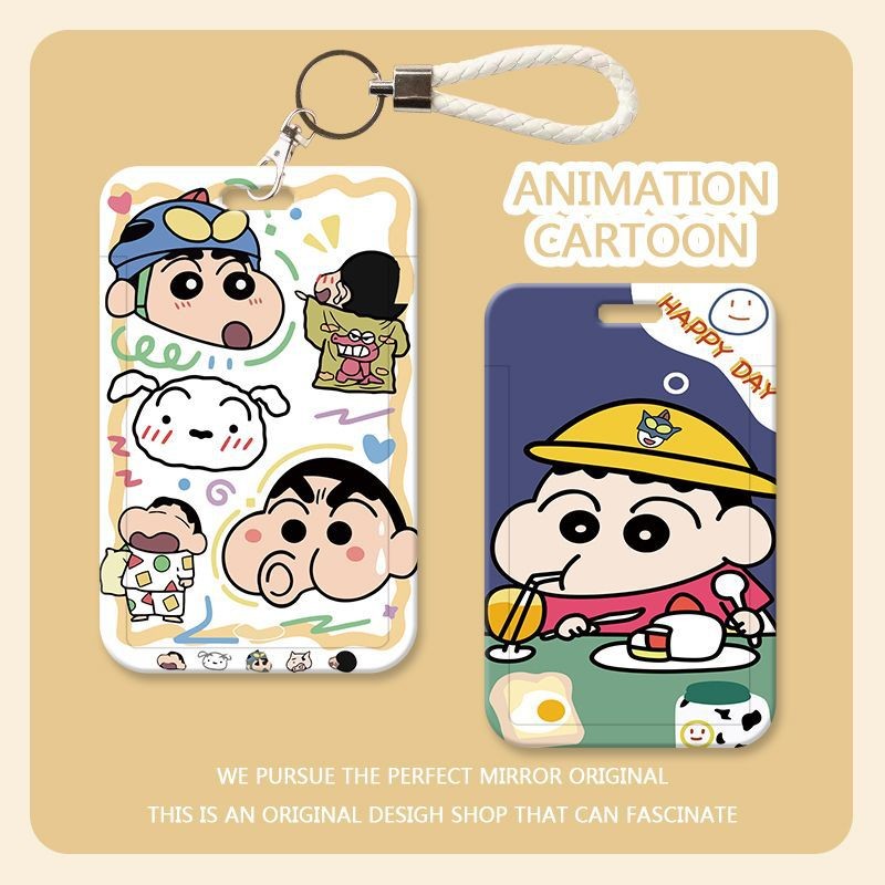 Hộp đựng thẻ Crayon Shin chan, hộp đựng thẻ sinh viên Hộp đựng thẻ ID, bộ làm việc, đựng chìa khóa x