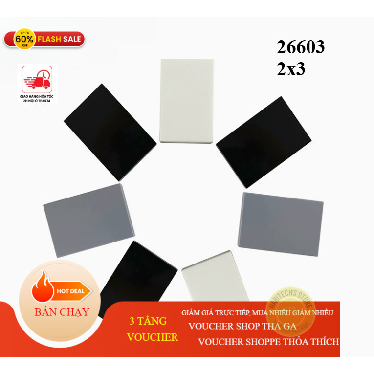 Combo 10 Gạch Technic Mỏng 2x3 - Phụ Kiện MOC Tương Thích Part 26603