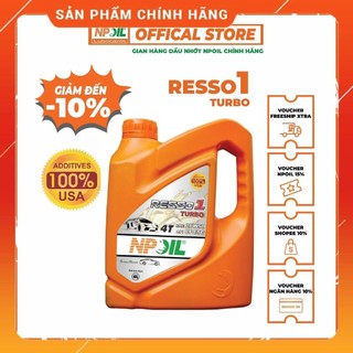 Dầu động cơ xe ô tô 4 thì NPOIL Resso 1 API CF4/SG, 20W50 - can 4L
