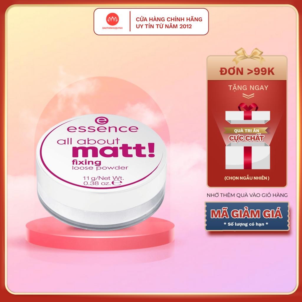 Phấn phủ kiềm dầu Essence All About Matt Loose Powder 11g - phấn phủ essence lâu trôi chính hãng