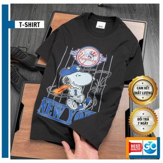 Áo Thun Cotton Nam Cổ Tròn M.L.B Snoo.py Print, chất cotton mềm mát, co giãn, thấm hút tốt, form regular tôn dáng