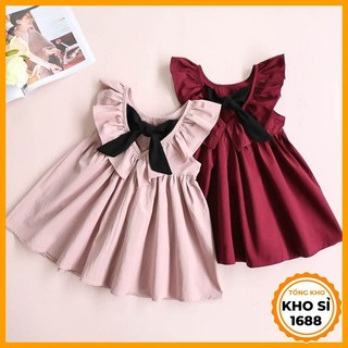 Váy đầm xòe bé gái có nơ sau lưng M110