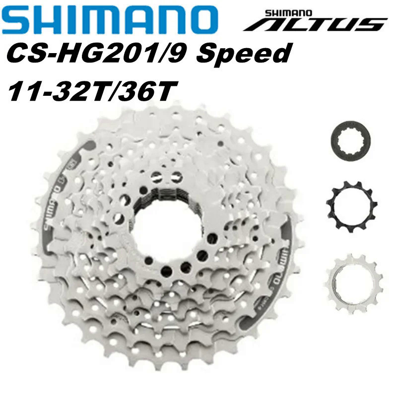 Phụ tùng chính hãng Shimano Altus HG201 HG200 - Cassette 9 tốc độ cho xe đạp leo núi, tối đa 36T