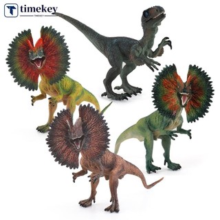 Timekey khủng long kỷ jura đồ chơi mô phỏng pvc nhân vật hành động dino đồ chơi mô hình sống động như thật dilophosaurus khủng long đồ trang trí a6v5