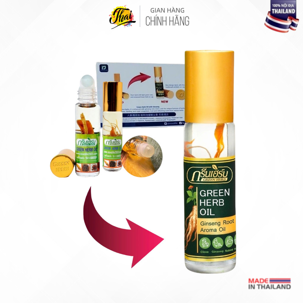 Dầu lăn sâm Green Herb Oil Thái Lan