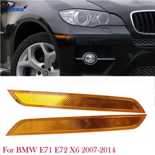 Reflector Light Accessories Amber For BMW X6 E71 Front Bumper Fender 2pcs