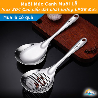 Muôi múc canh thủng lỗ ăn lẩu inox 304 cao cấp đạt chất lượng lfgb đức ssgp