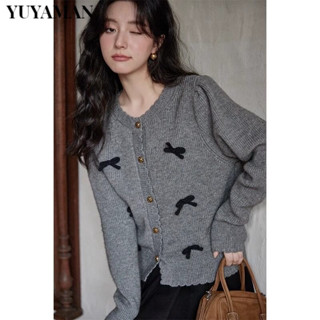 YUYAMAN áolen áo cardigan khoác tingoan  Trendy Phong cách Popular INS WMY23C0KN0 19Z240507