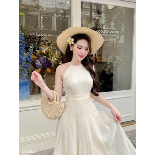 Đầm Cổ Yếm Khoét Eo