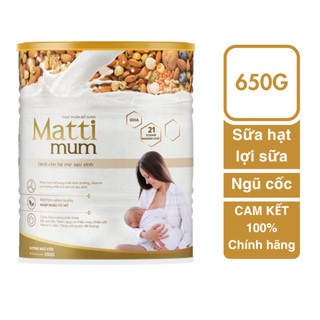 Sữa matti mum sữa hạt lợi sữa 100% đạm thực vật cho mẹ sau sinh đạt chứng nhận non-gmo của hoa kỳ